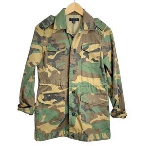 Bycorpus Jacket Camouflage Size Small Collared Military Buttoned